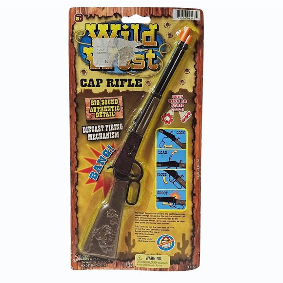 Lot of 4 Jaru Wild West TOY Cap Rifle Die Cast Metal Firing Mechanism 11" NOS - Picture 3 of 9